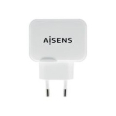 Cargador de Pared AISENS 17W 2xUSB-A Blanco (A110-0439)