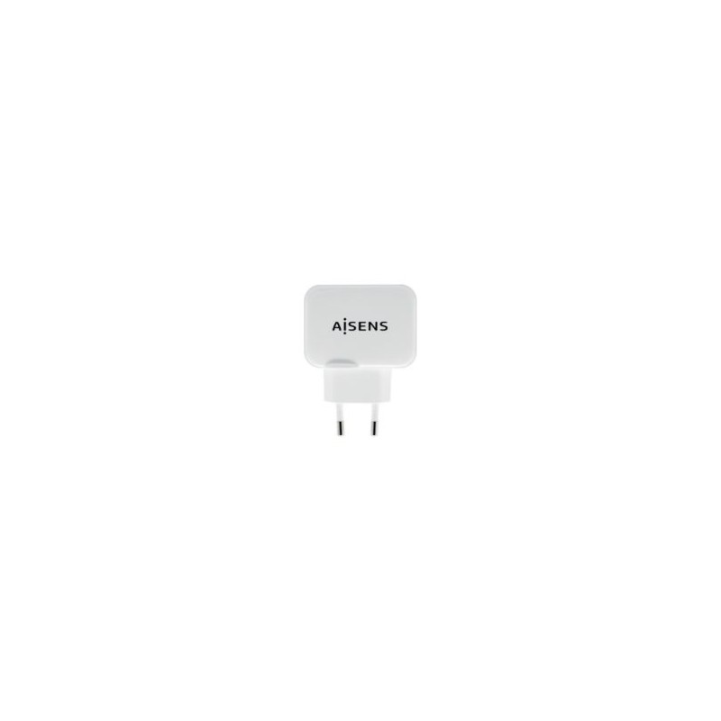 Cargador de Pared AISENS 17W 2xUSB-A Blanco (A110-0439)