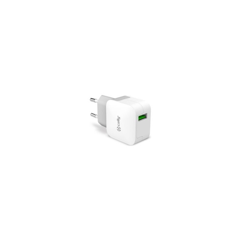 Cargador de Pared CELLY 1xUSB-A Blanco (TCUSBTURBO) Cargador de Pared CELLY 1xUSB-A Blanco (TCUSBTURBO)