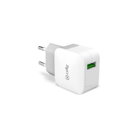 Cargador de Pared CELLY 1xUSB-A Blanco (TCUSBTURBO)