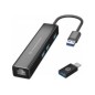 Hub CONCEPTRONIC USB-A a 3USB-A 1xRJ45 Negro (DONN07BA) Hub CONCEPTRONIC USB-A a 3USB-A 1xRJ45 Negro (DONN07BA)
