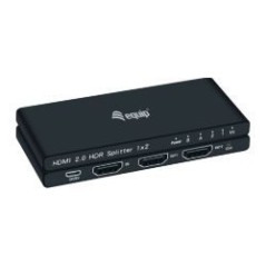 Splitter EQUIP 4K 1xHDMI In 2xHDMI Out Negro (EQ332716)