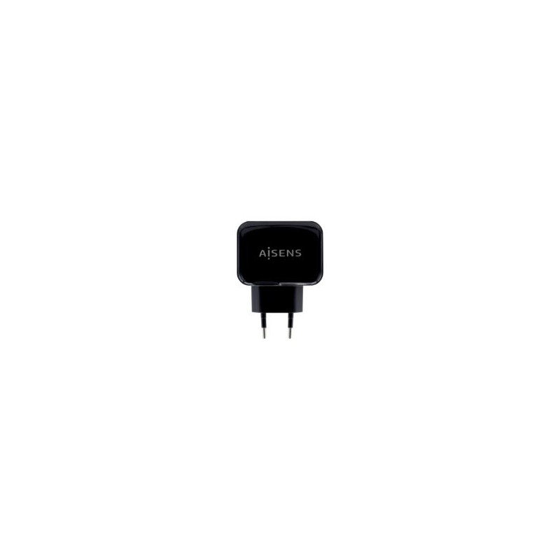 Cargador de Pared AISENS 17W 2xUSB-A Negro (A110-0440)