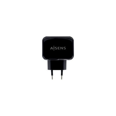 Cargador de Pared AISENS 17W 2xUSB-A Negro (A110-0440)