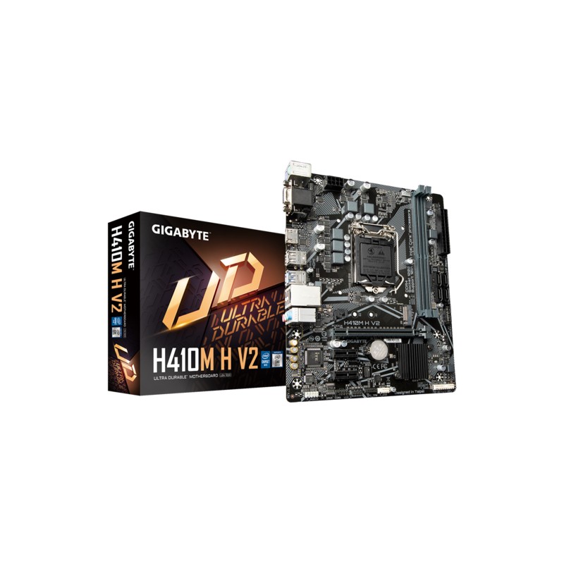 GIGABYTE H410M H V2:(1200) 2DDR4 USB VGA HDMI RJ45 mATX