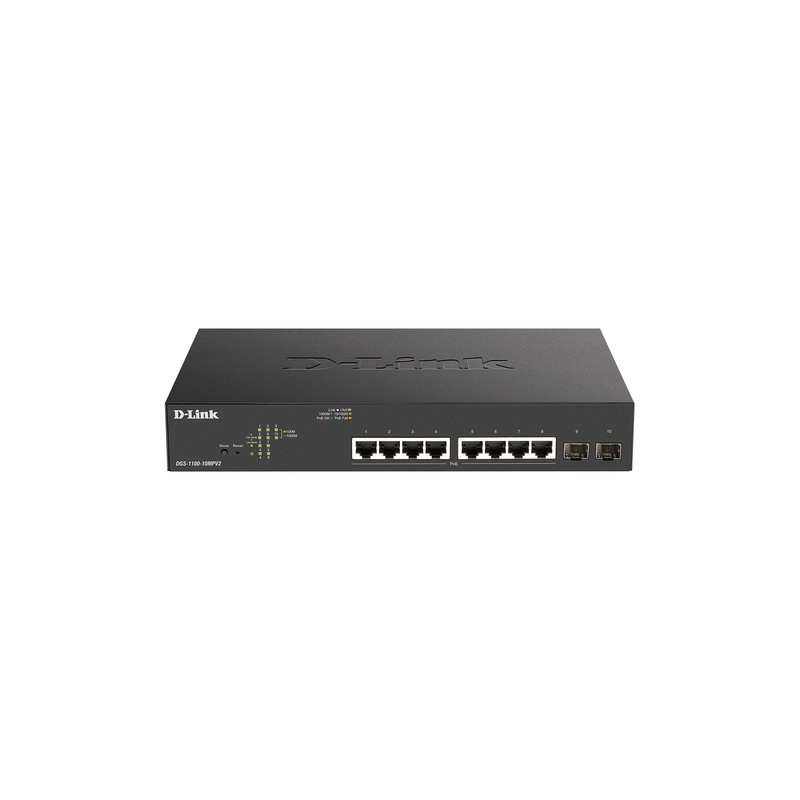 Switch D-Link 10xRJ45 GbE 2xSFP 1U (DGS-1100-10MPV2/E)