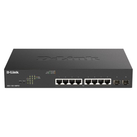 Switch D-Link 10xRJ45 GbE 2xSFP 1U (DGS-1100-10MPV2/E)