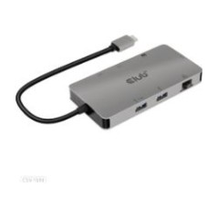 Docking Station Club 3D USB-C 8en1 Plata (CSV-1593)