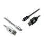 2 Cables SUBBLIM mUsb/M a Usb/M Negro/Plata(CAB-1MU001)