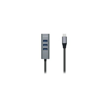 Hub AISENS USB-C 3.0 a 4xUSB-A 3.0 Gris (A109-0508)