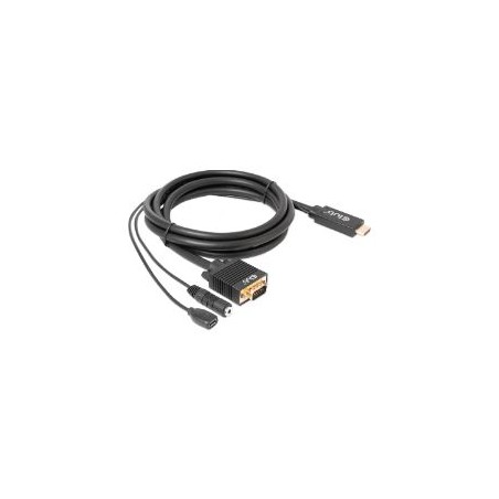 Cable Club 3D HDMI/mUSB a VGA/3.5mm 2m Negro (CAC-1712)