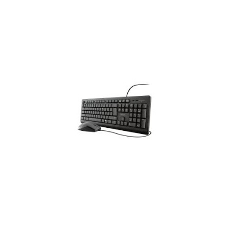 Teclado+Ratón Trust TKM-250 USB 1.8m Negro (23977)