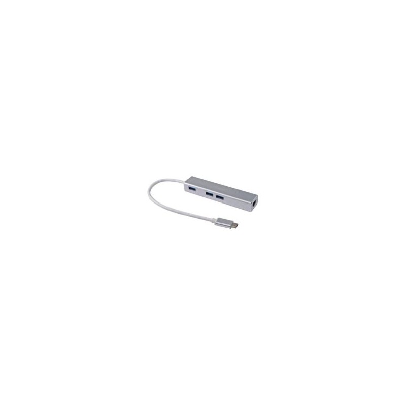 Adaptador EQUIP USB-C a USB-A/RJ45 Plata (EQ133481)