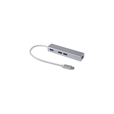 Adaptador EQUIP USB-C a USB-A/RJ45 Plata (EQ133481)