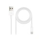 Nanocable Lightning/M a USB-A/M 50cm Blanco(10.10.0400)