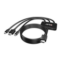 Cable Club 3D HDMI/M a HDMI/USB-C/MiniDP/M (CAC-1630)