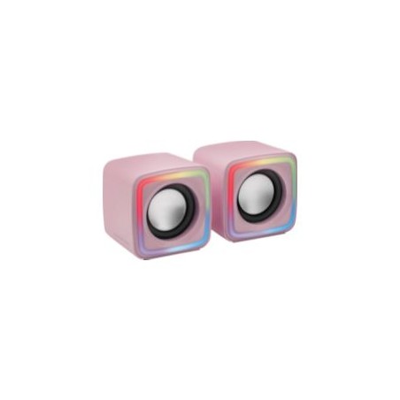 Altavoces Mars Gaming DSP 8W 2.0 USB RGB Rosa (MSCUBEP)
