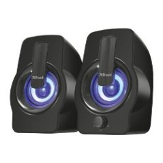 Altavoces Trust Gemi 2.0 6W RGB 3.5mm Negros (22948)
