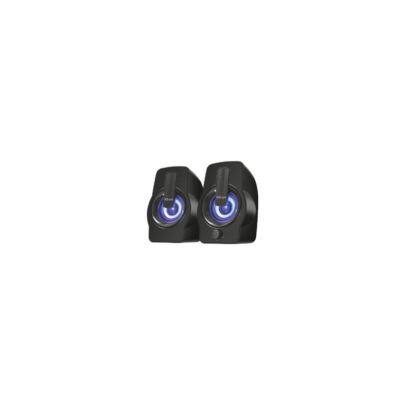 Altavoces Trust Gemi 2.0 6W RGB 3.5mm Negros (22948)