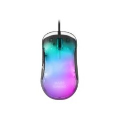 Ratón Mars Gaming Óptico 12800dpi Espejo Negro (MMGLOW)