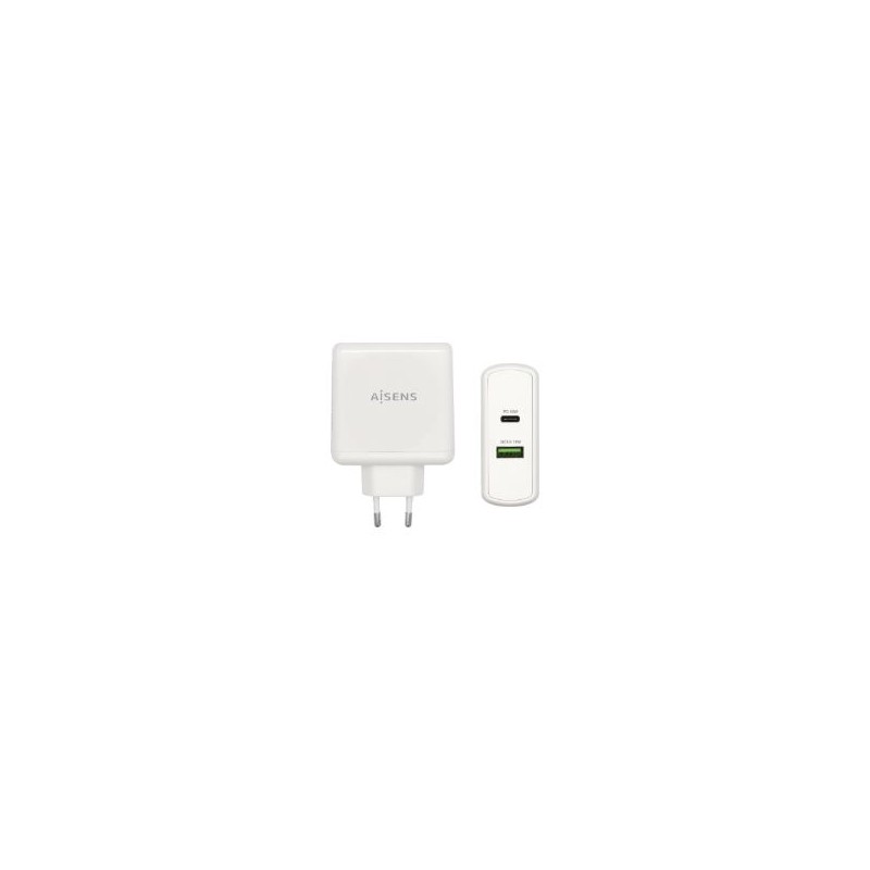 Cargador Pared AISENS 48W 2xUSB Blanco (ASCH-2PD30QC-W)