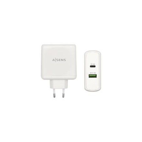 Cargador Pared AISENS 48W 2xUSB Blanco (ASCH-2PD30QC-W)