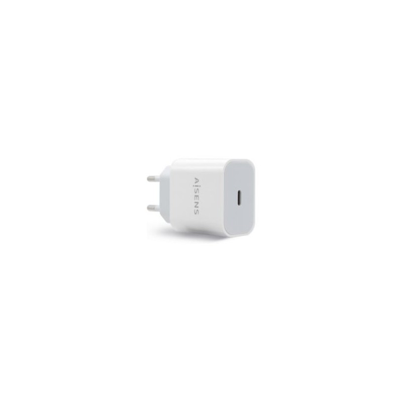 Cargador de Pared AISENS 20W 1xUSB-C Blanco (A110-0537)