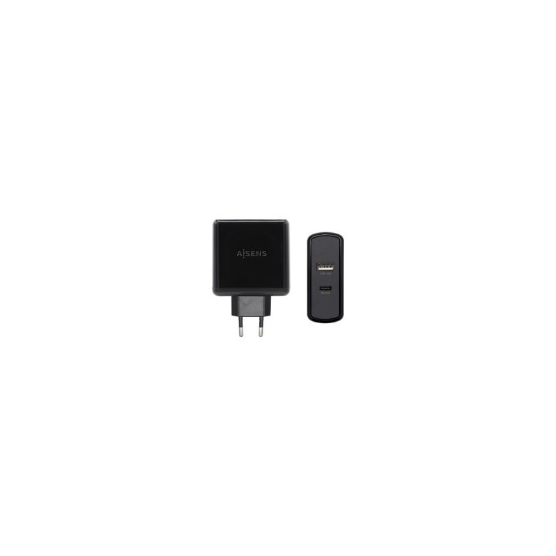 Cargador Pared AISENS 57W 2xUSB Negro (ASCH-2PD45A-BK)