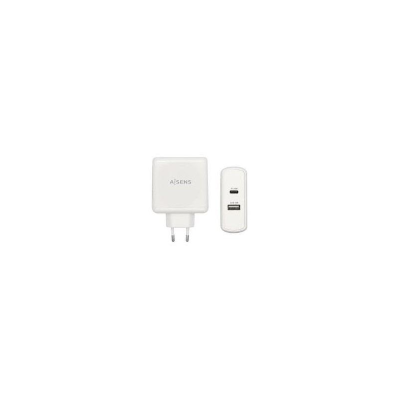 Cargador Pared AISENS 57W 2xUSB Blanco (ASCH-2PD45A-W)