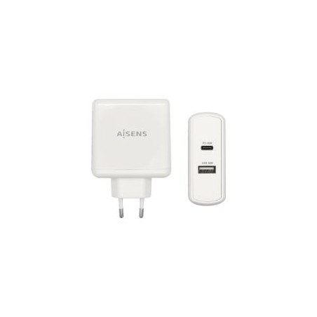 Cargador Pared AISENS 57W 2xUSB Blanco (ASCH-2PD45A-W)