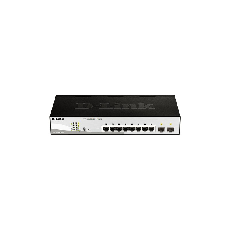 Switch D-Link 8xRJ45 GbE 2xSFP PoE (DGS-1210-08P/E)