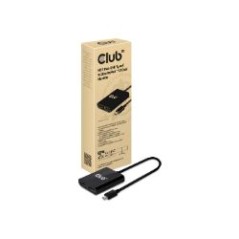 Adaptador Club 3D USB-C a 2xDP FHD Negro (CSV-1545)
