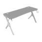 Mesa Mars Gaming 140x75x60cm Gris/Blanca (MGD140W)