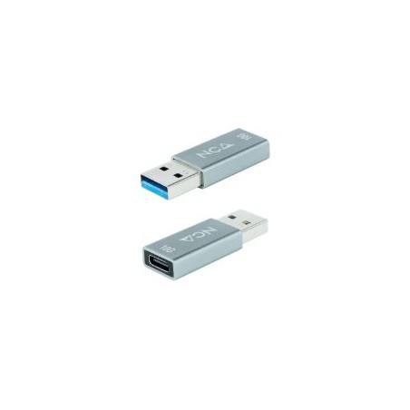 Adaptador Nanocable USB-A/M a USB-C/H Gris (10.02.0013)