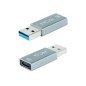 Adaptador Nanocable USB-A/M a USB-C/H Gris (10.02.0013)