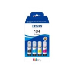 Tinta Epson EcoTank 104 Pack Negro/Color (C13T00P640)
