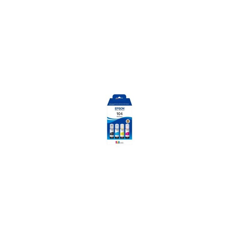 Tinta Epson EcoTank 104 Pack Negro/Color (C13T00P640)