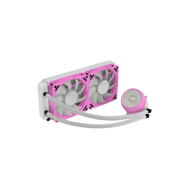 Ref. Líq. CPU AEROCOOL 2x120mm ARGB Rosa (MIRAGEL240PK)