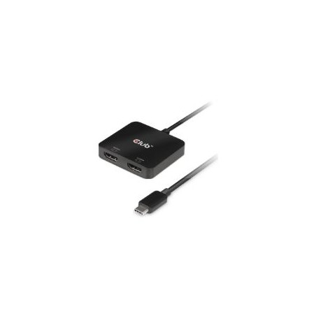 Adaptador Club 3D USB-C/M a 2xHDMI/H Negro (CSV-1556)
