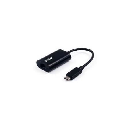 Adaptador de Red NILOX USB-C a RJ45 Negro (NXADAP06)