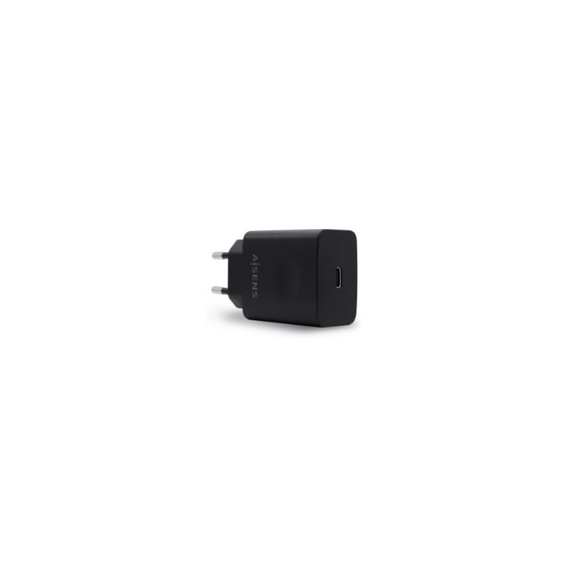 Cargador Pared AISENS 20W 1xUSB-C Negro (ASCH-1PD20-BK)