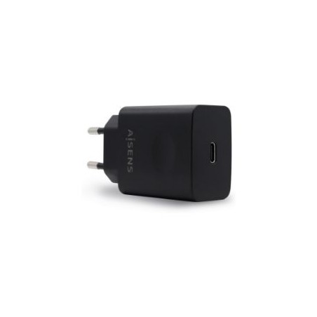 Cargador Pared AISENS 20W 1xUSB-C Negro (ASCH-1PD20-BK)