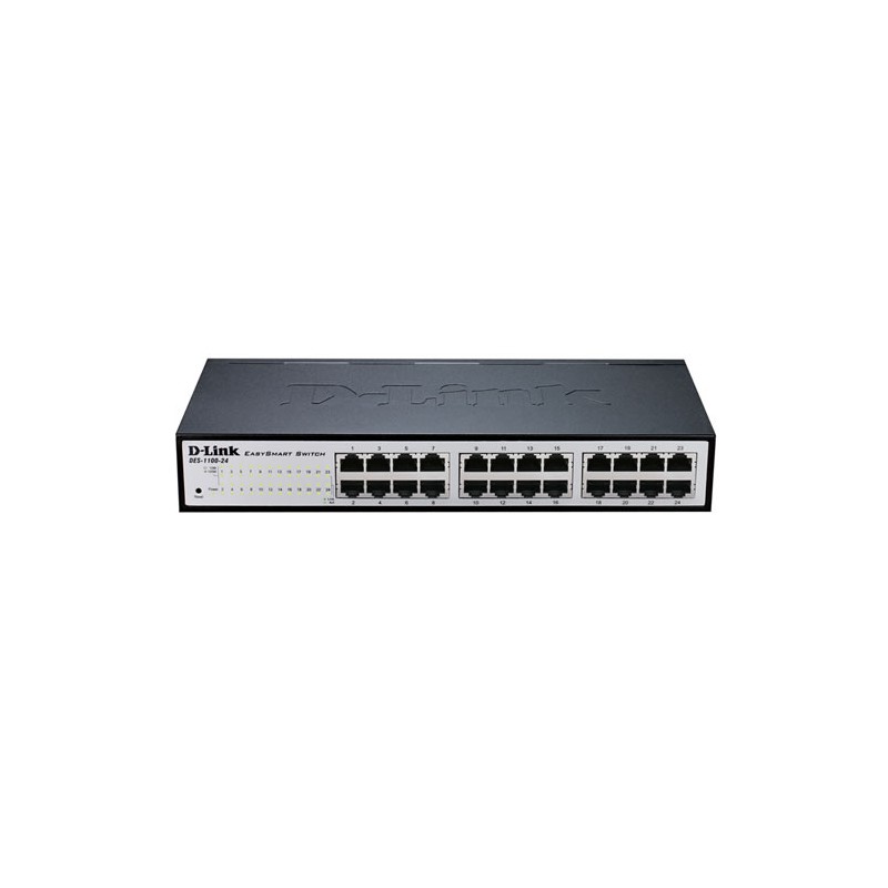 Switch D-Link 24xRJ45 GbE Rack Negro (DGS-1100-24V2/E)