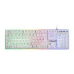 Teclado Mars Gaming LED RGB USB 1.5m Blanco (MK220WES)