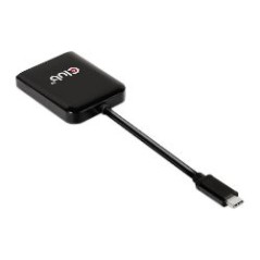 Adaptador Club 3D USB-C/M a 2xDP/H Negro (CSV-1555)