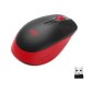 Ratón LOGITECH M190 Óptico RF Negro/Rojo (910-005908)