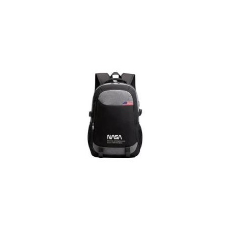 Mochila NASA Oxford 15.6" USB Negra (BAG02)