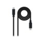 Nanocable USB-C/M USB-C/M 0.5m Gris/Negro (10.01.4100)
