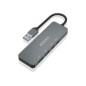 Hub AISENS USB-A a 2xUSB-A/2xUSB-C Gris (A106-0696)