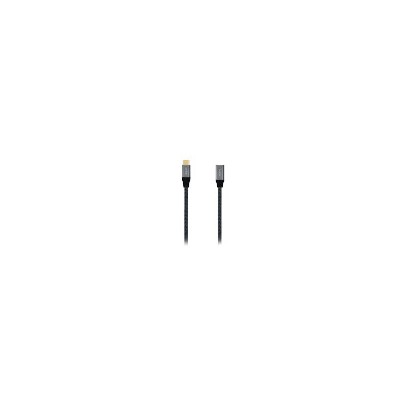 Cable AISENS USB-C 4/M a USB-C 4/H 1m Gris (A107-0635)